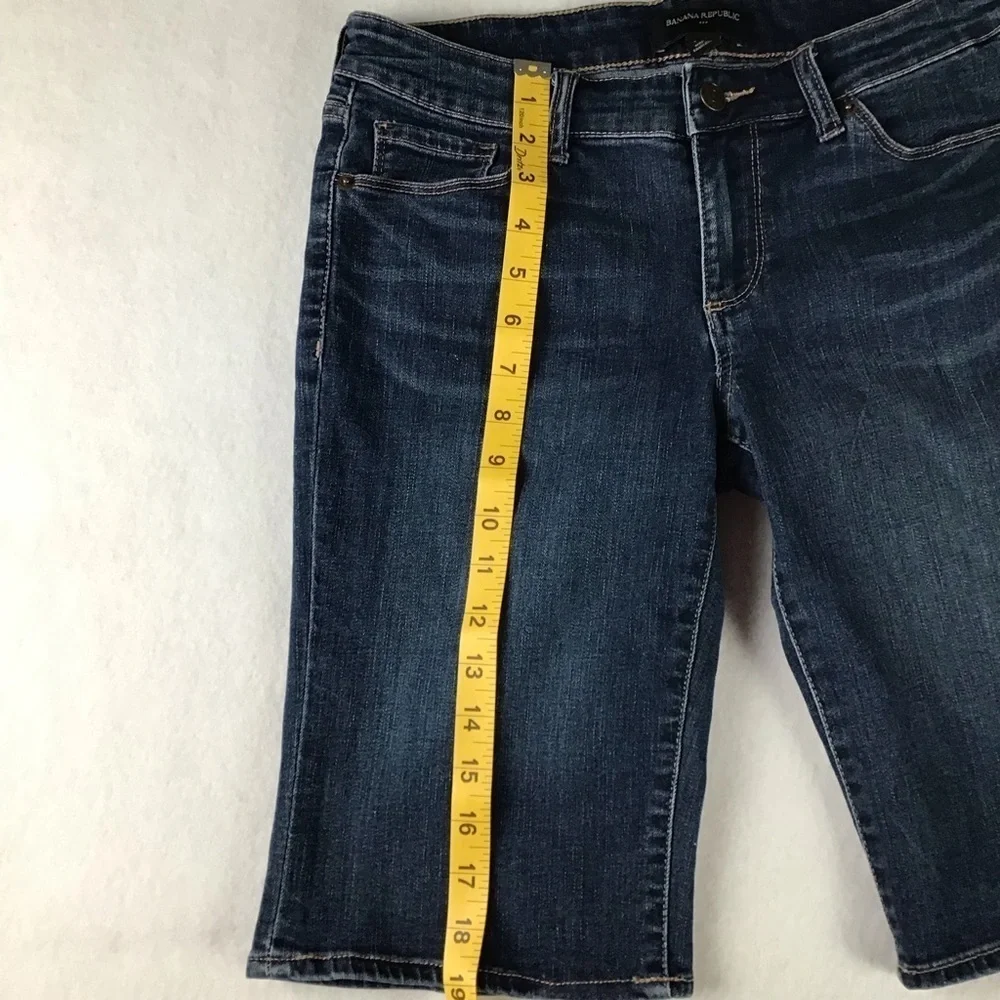 Banana Republic Factory Dark Blue Denim Bermuda Shorts